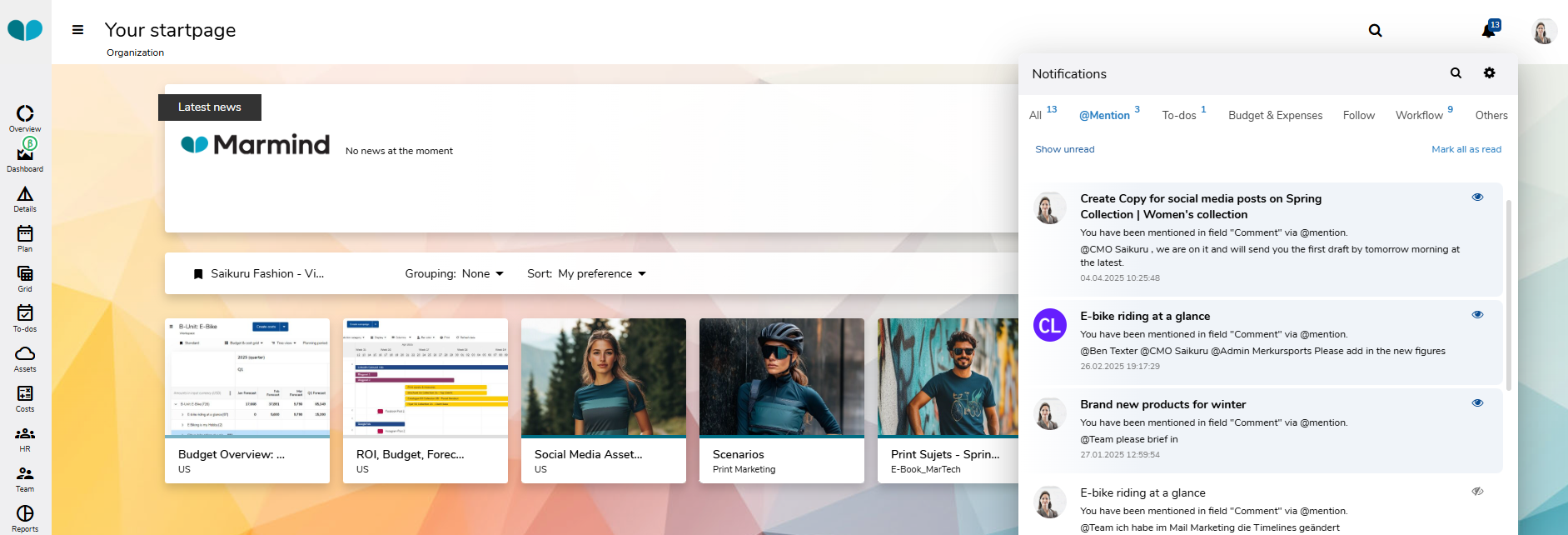 e-mail reminders & in-app notifications