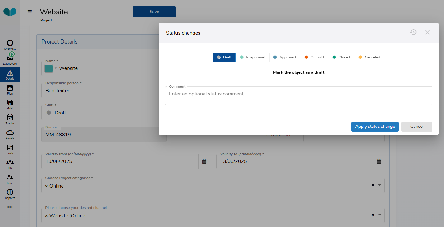 Manual Workflows Based on Status Change